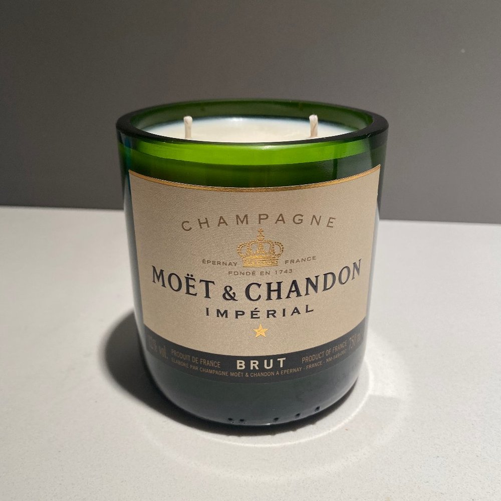 Custom Luxury Scented Candle Upcycled Champagne Bottle